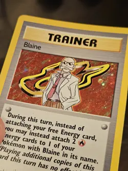 Pokemon Card Gym Challenge Holo Blaine 17/132 WOTC - Image 5