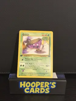 Grimer 57/82 1st Edition Team Rocket Pokemon Card - Image 1