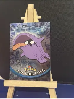 Shellder #90 Silver Holo Pokemon Topps Card Blue Logo Light Play - Image 2