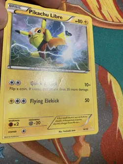 Pikachu Libre (14/30 Common XY) Pikachu Libre Non-Holo Card - Image 5