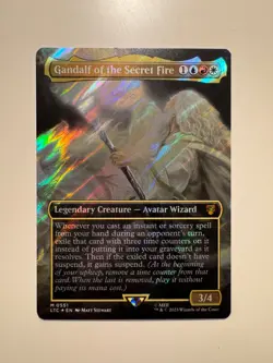 Magic MTG • Gandalf of the Secret Fire (Borderless) (Surge Foil) • Comm: LOTR 55 - Image 1