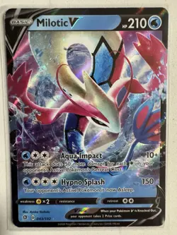 Pokemon Milotic V Ultra Rare Holo 043/192 Swsh02 Rebel Clash 210 HP Basic Card - Image 1