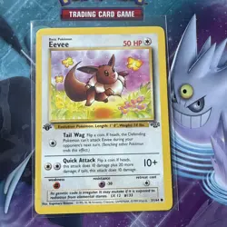 Pokemon Card Eevee Jungle 1st Edition Common 51/64 Near Mint - Image 1