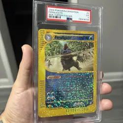 PSA 5 2002 POKEMON EXPEDITION BOX TOPPER #2 FERALIGATR Italian - Image 1