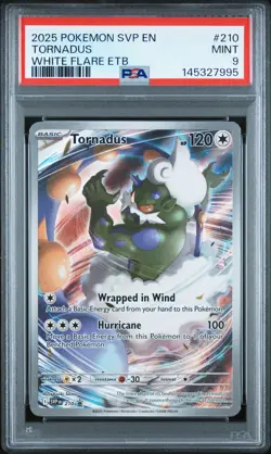 2025 POKEMON SVP EN-SV BLACK STAR PROMO #210 TORNADUS PSA 9 - Image 1