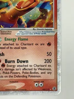 Pokemon TCG Charizard ex 105/112 Fire Red & Leaf Green Holo Silver Border - Image 4