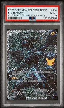 2021 POKEMON CELEBRATIONS CLASSIC COLLECTION #114 FULL ART/ZEKROM PSA 9 - Image 1