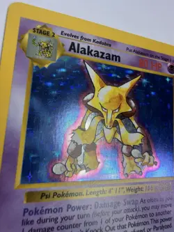 Alakazam Holo Shadowless Pokemon Base Set #1 1999 LP - Image 4