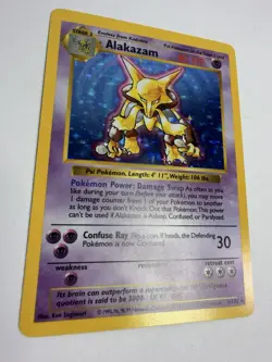 Alakazam Holo Shadowless Pokemon Base Set #1 1999 LP - Image 5