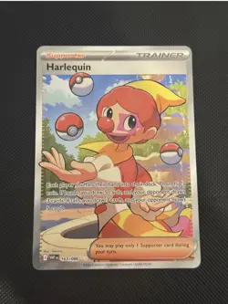 Pokemon TCG White Flare Harlequin 163/086 Full Art Trainer Holo Rare - Image 1