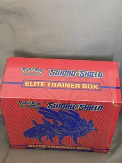 Pokemon TCG Sword and Shield Elite Trainer Box ETB Zacian Base Set Open Box - Image 2