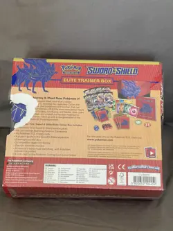 Pokemon TCG Sword and Shield Elite Trainer Box ETB Zacian Base Set Open Box - Image 3