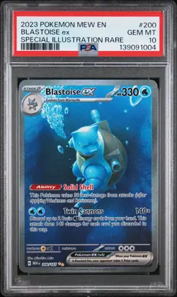 2023 POKEMON MEW EN-151 #200 BLASTOISE ex PSA 10 - Image 1