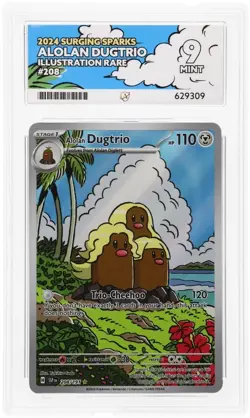 Pokemon TCG – Alolan Dugtrio #208 – Surging Sparks – ACE 9 Mint - Image 1