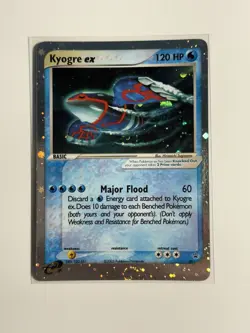 Kyogre EX DOUBLE SWIRL 2003 Pokemon Black Star Promo Holo 001 Ruby & Sapphire NM - Image 5