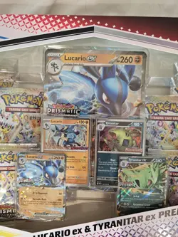 Pokemon TCG SV Prismatic Evolutions Lucario EX & Tyranitar EX Premium Collection - Image 2