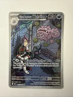 Team Rocket’s Weezing 199/182 IR 2025 Pokemon Destined Rivals Full Art Card NM+ - Image 1