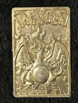 1999 - Pokemon PIKACHU & Charizard - Gold Plated Trading Card - Burger King - Image 3