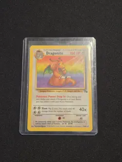 Dragonite 4/62 Fossil non Holo WOTC Vintage Pokemon Card Exc - Image 1