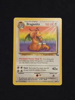 Dragonite 4/62 Fossil non Holo WOTC Vintage Pokemon Card Exc - Image 2