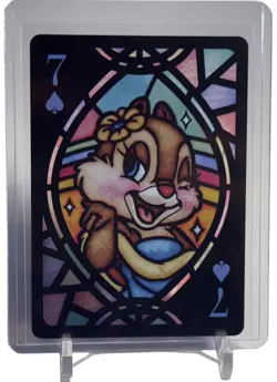 Clarice 2021 Tenyo Disney Stained Glass Playing Card Japanese W/Top Loader - Image 1