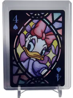 Daisy Duck 2021 Tenyo Disney Stained Glass Playing Card W/Top Loader - Image 1