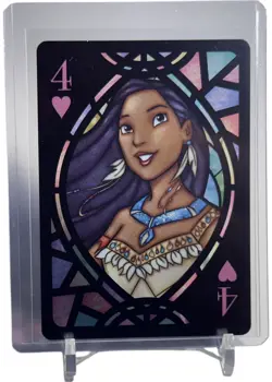 Pocahontas 2021 Tenyo Disney Stained Glass Playing Card Japanese W/Top Loader - Image 1