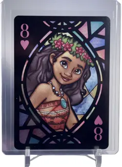Moana 2021 Tenyo Disney Stained Glass Playing Card Japanese W/Top Loader - Image 1