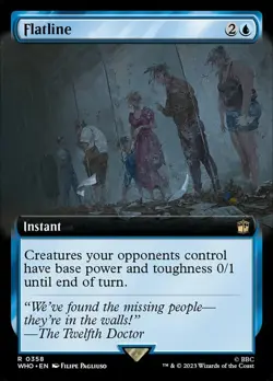 MTG Flatline - Foil - Extended Art, Doctor Who, Lightly Played, English - Image 1