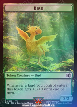 MTG FF - Magic The Gathering - Final Fantasy - Bird (T0017) Wizard (T0015) Token - Image 1