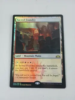 MTG Sacred Foundry Guilds of Ravnica 254/259 Foil Magic Dual Land NM - Image 1