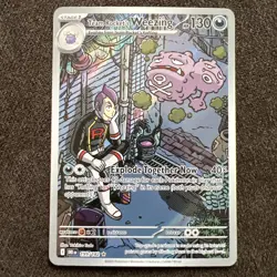 Team Rocket's Weezing 199/182 IR Full Art Holo Destined Rivals Pokemon TCG 2025 - Image 1
