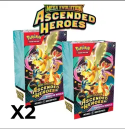 Pokemon Mega Evolution Ascended Heroes Booster Bundle Boxes (2x Boxes) PRESALE - Image 1