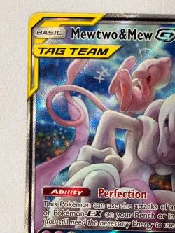 Pokemon TCG Mewtwo & Mew GX SM191 Tag Team Black Star Promo Sun & Moon LP-MP - Image 3