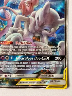 Pokemon TCG Mewtwo & Mew GX SM191 Tag Team Black Star Promo Sun & Moon LP-MP - Image 5