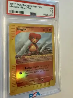 Pokemon Magby 30 HP Holo Rare Expedition 017/165 Reverse Holo PSA 5 - Image 2