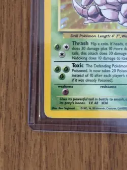 Pokemon Nidoking 11/102 Base Set Holo Rare 1999 - Image 3