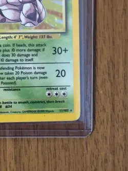Pokemon Nidoking 11/102 Base Set Holo Rare 1999 - Image 4