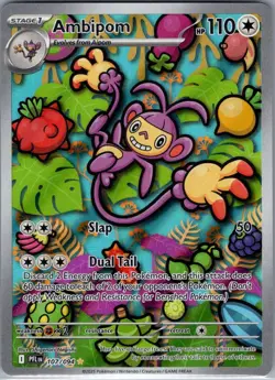 Ambipom 107/094 ME02: Phantasmal Flames - Pokemon Card - NM - Image 1