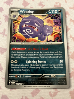 Weezing 110/165 Pokemon 151 Reverse Holo Card Pokemon TCG M/NM - Image 1