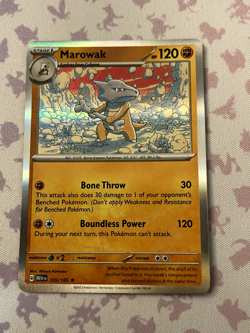 Marowak 105/165 Pokemon 151 Reverse Holo Card Pokemon TCG M/NM - Image 1
