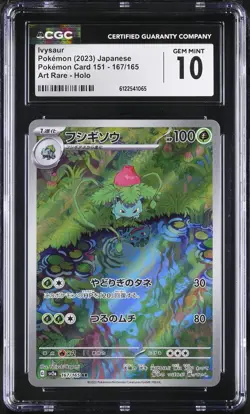 CGC 10 Ivysaur 167/165 Art Rare Holo Pokemon Card 151 Pokemon Japanese Gem Mint - Image 1