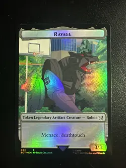 MTG Magic Transformers Commander X1 FOIL Ravage / Powerstone Token (LP/NM) - Image 1