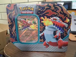 Pokemon TCG Paldea Partners 5 Booster Skeledirge ex Tin- New/Factory Sealed - Image 1