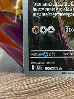 Pokemon TCG Scarlet & Violet Black Bolt Volcarona 100/086 Illustration Rare - Image 4