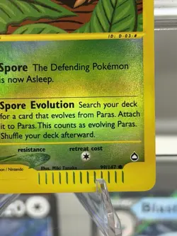 Paras - 99/147 - Pokemon Aquapolis Reverse Holo Rare Card - Image 4