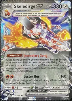 Skeledirge ex 137/182 Sv04: Paradox Rift Holo - Pokemon Card - Image 1