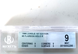 1999 Pokemon Jungle 1st Edition Rare Holo Card Flareon BGS Graded 9 Mint - Image 5