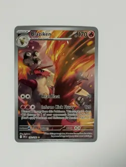 Pokemon TCG Blaziken Destined Rivals Illustration Card 192/182 - Image 1