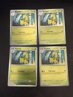 Pokemon TCG Mega Evolution 4X Bayleef 009/132 NM PLAYSET X4 Reverse Holo - Image 1